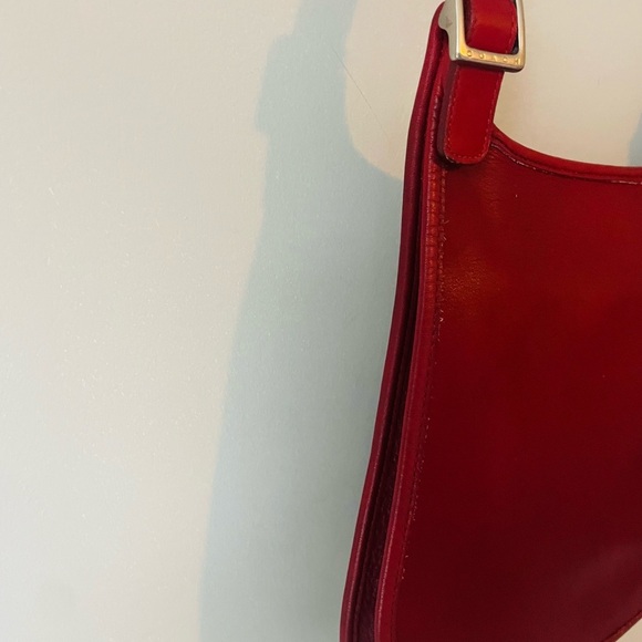 Coach Vintage Lecacy Slim Saddlebag Red RARE 9135 - Picture 11 of 12